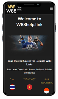 1. Go to w88 help link homepage and choose your region